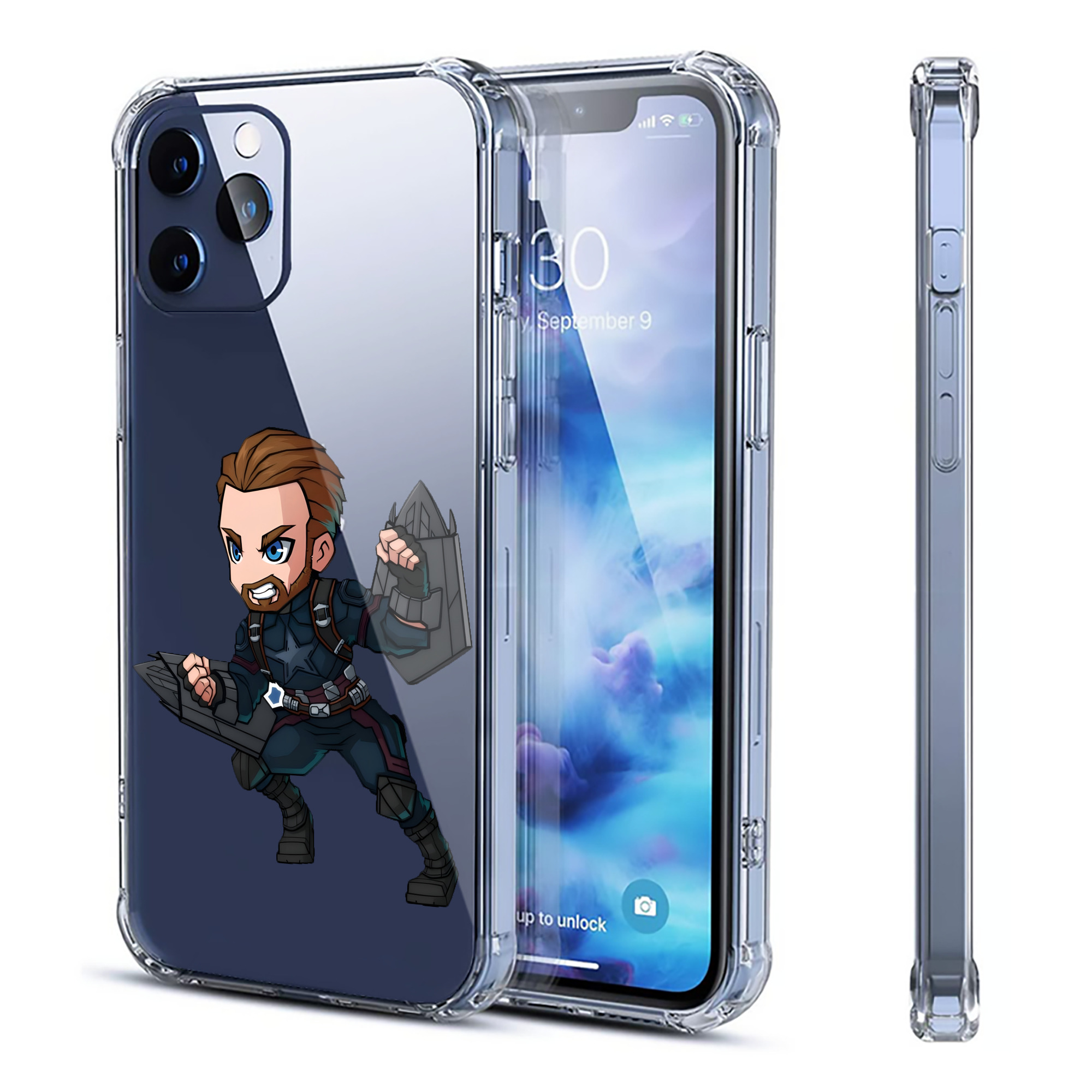 （画像用） アベンジャーズ The Avengers 【iPhone 12シリーズ対応】透明スマホケース（クリアソフトケース）